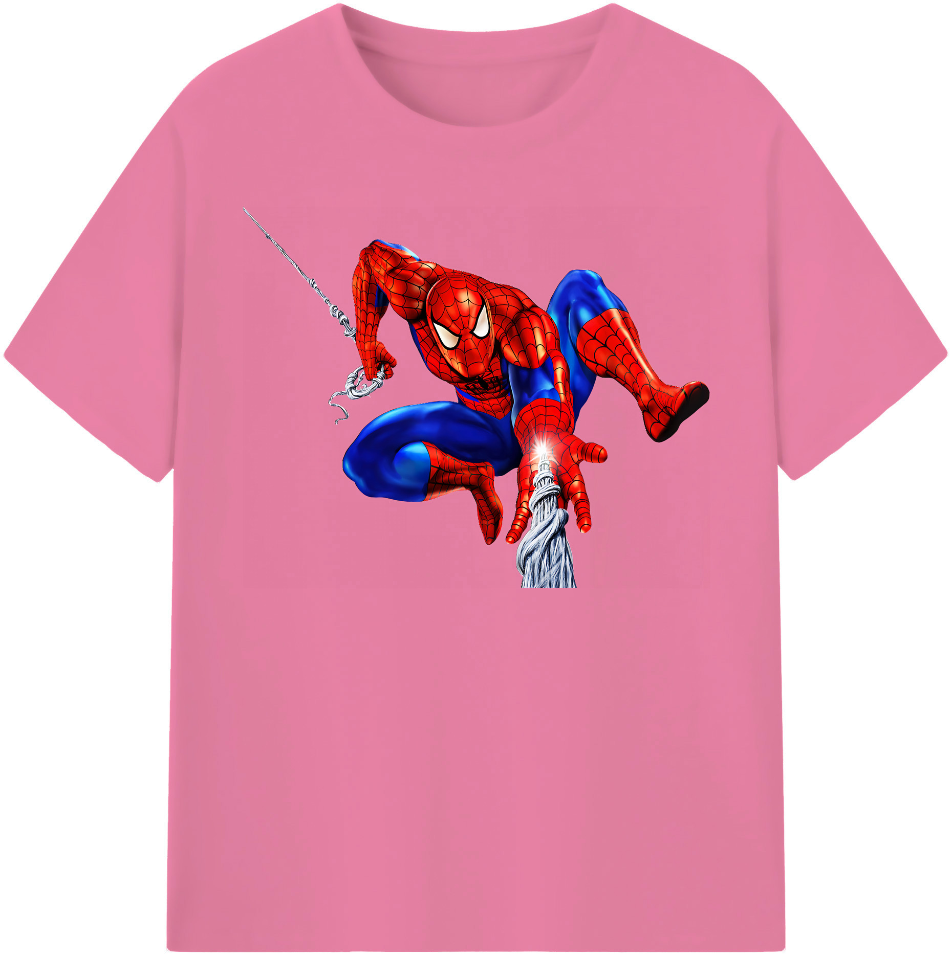 （画像用） Spider Man スパイダーマン 綿100％半袖Tシャツ（フロントプリント）